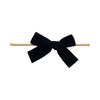 Black Velvet Bow - Baby and Toddler Headband Baby Wisp