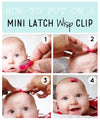 Mini Latch Wisp Clip - Chelsea Boutique Bow - Navy Baby Wisp