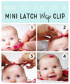 Mini Wisp Clip - Chelsea Boutique Grosgrain Ribbon Baby Bow - Black Baby Wisp