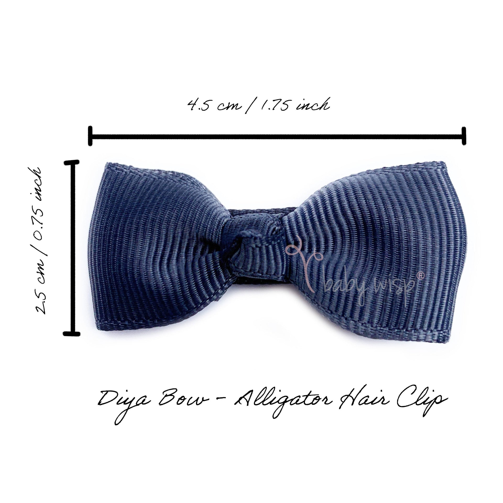 Diya Bow Alligator Hair Clips - Rose Quartz Baby Wisp