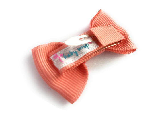Small Snap Charlotte Grosgrain Ribbon Tuxedo Bow - 2 Pack - Ginger Baby Wisp