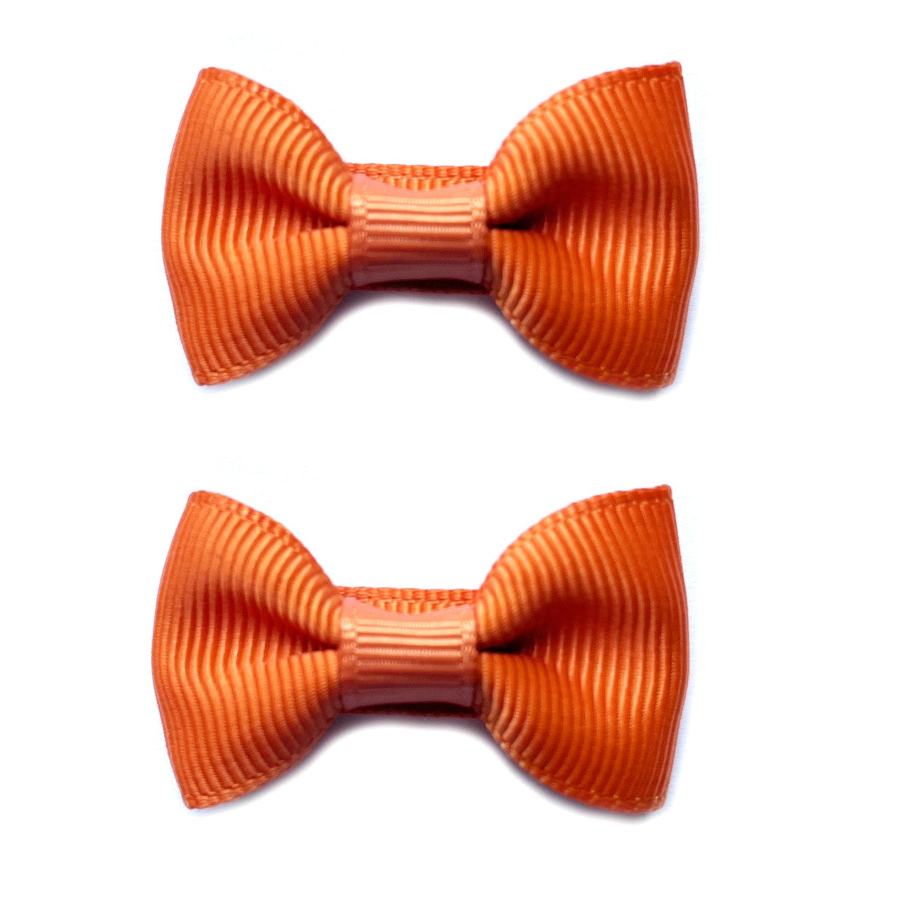 Small Snap Charlotte Grosgrain Ribbon Tuxedo Bow - 2 Pack - Ginger Baby Wisp