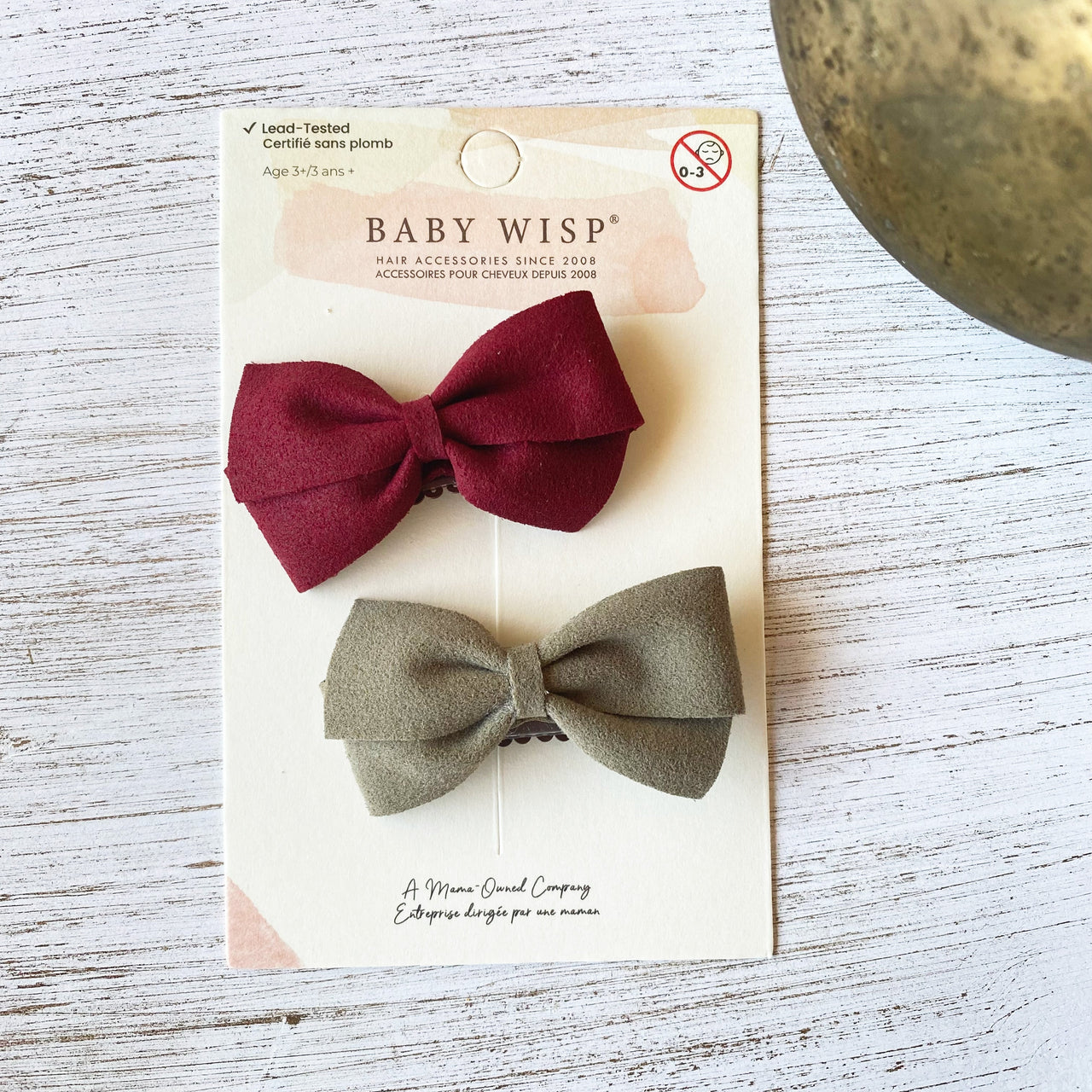 2 Thali Medium Wisp Clip Faux Suede Bows Toddler Girls Baby Wisp