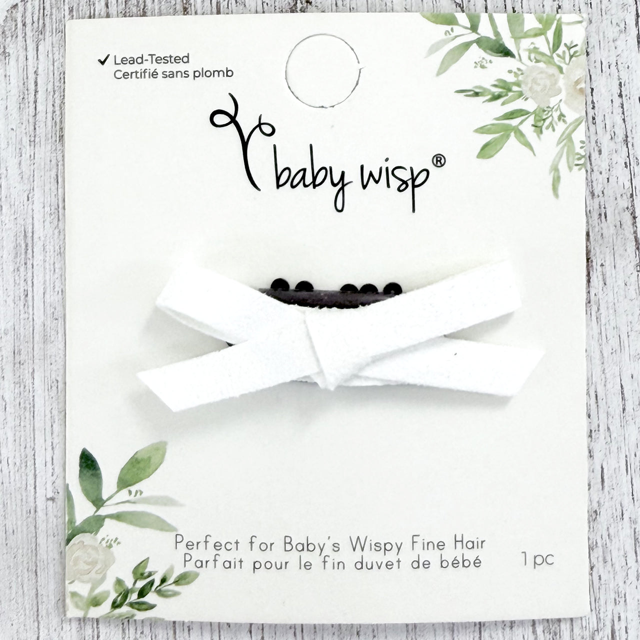 Wisp Clip - Fine, Wispy Hair Bow Faux Suede Hand Tied Bow