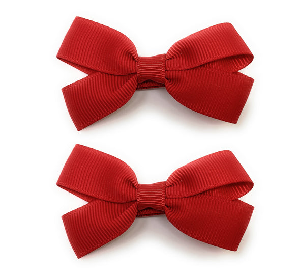 Alligator Clip Barrette Pair - Red Baby Wisp