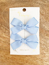 Sandra- 2 Pigtail Bows- Alligator Hair Clip Baby Wisp