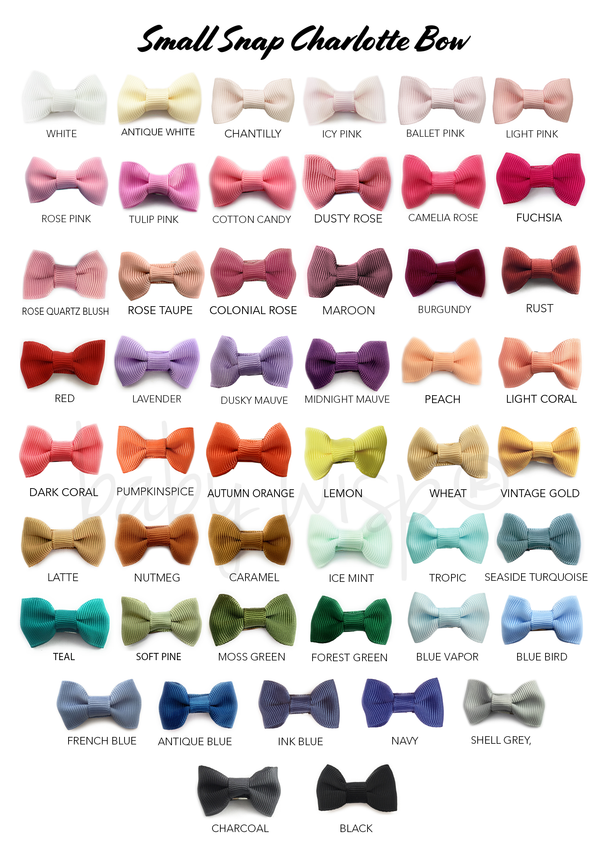 Small Snap Charlotte Bow - Single Hair Bow Baby Wisp