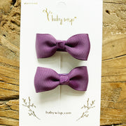 Alligator Hair Clip - Diya Bow Pigtail Pair Baby Wisp