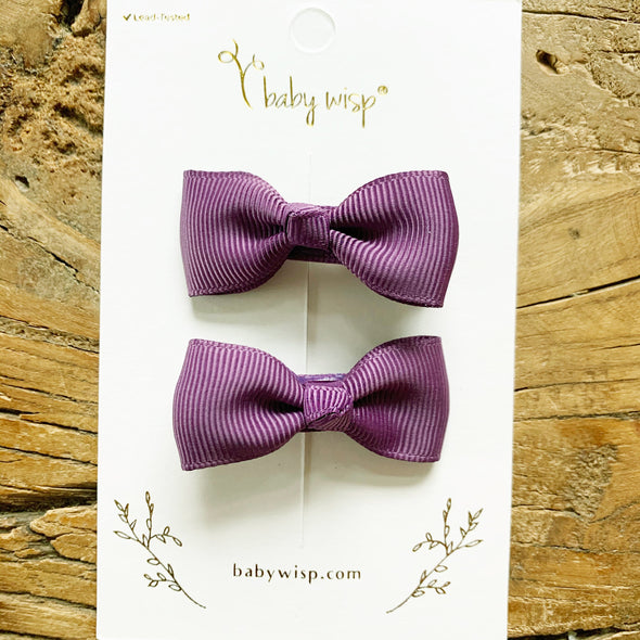 Alligator Hair Clip - Diya Bow Pigtail Pair Baby Wisp