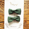 Alligator Hair Clip - Diya Bow Pigtail Pair Baby Wisp