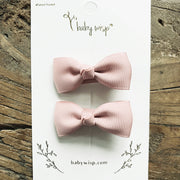 Alligator Hair Clip - Diya Bow Pigtail Pair Baby Wisp