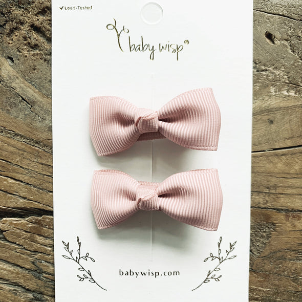 Alligator Hair Clip - Diya Bow Pigtail Pair Baby Wisp