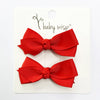 Alligator Clip Barrette Pair - Red Baby Wisp