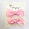 Aiyanna Boutique Grosgrain Ribbon Bows - Alligator Clip Pigtail Pair - Spring Colors Baby Wisp