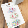 4 Floral Patterned Fabric Large 5cm Snap Clips Baby Wisp