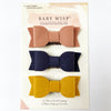3 Billie Jean Medium Wisp Clip Faux Suede Bows - Eternal Baby Wisp