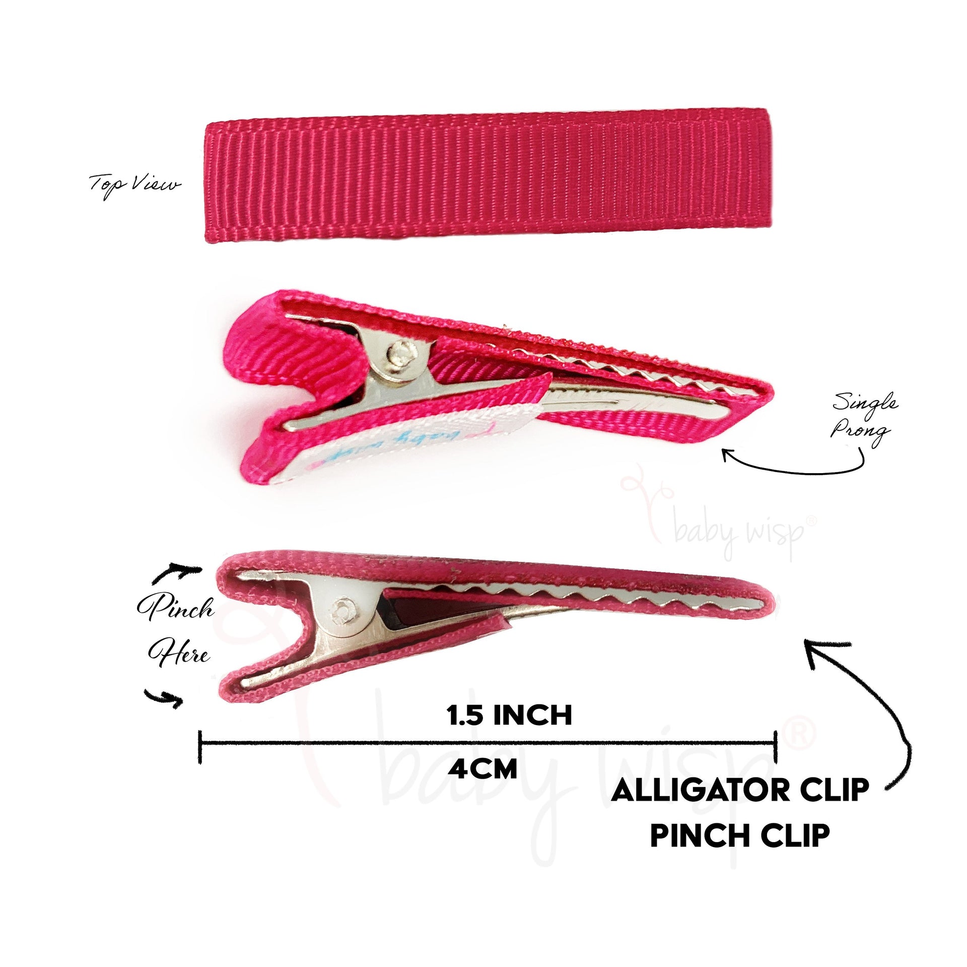 Aiyanna Toddler Bow - Alligator Hair Clip - Moss Baby Wisp