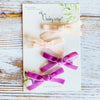 4 pack Spring Set Velvet Alligator Clips- Dainty Ponytail Bows Baby Wisp
