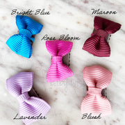 5 Mini Wisp Clip Tuxedo Grosgrain Bows Gift Set - Blue Pop Baby Wisp