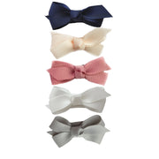 5 Small Snap Clips Chelsea Boutique Bow Collection - Baby Hype Baby Wisp