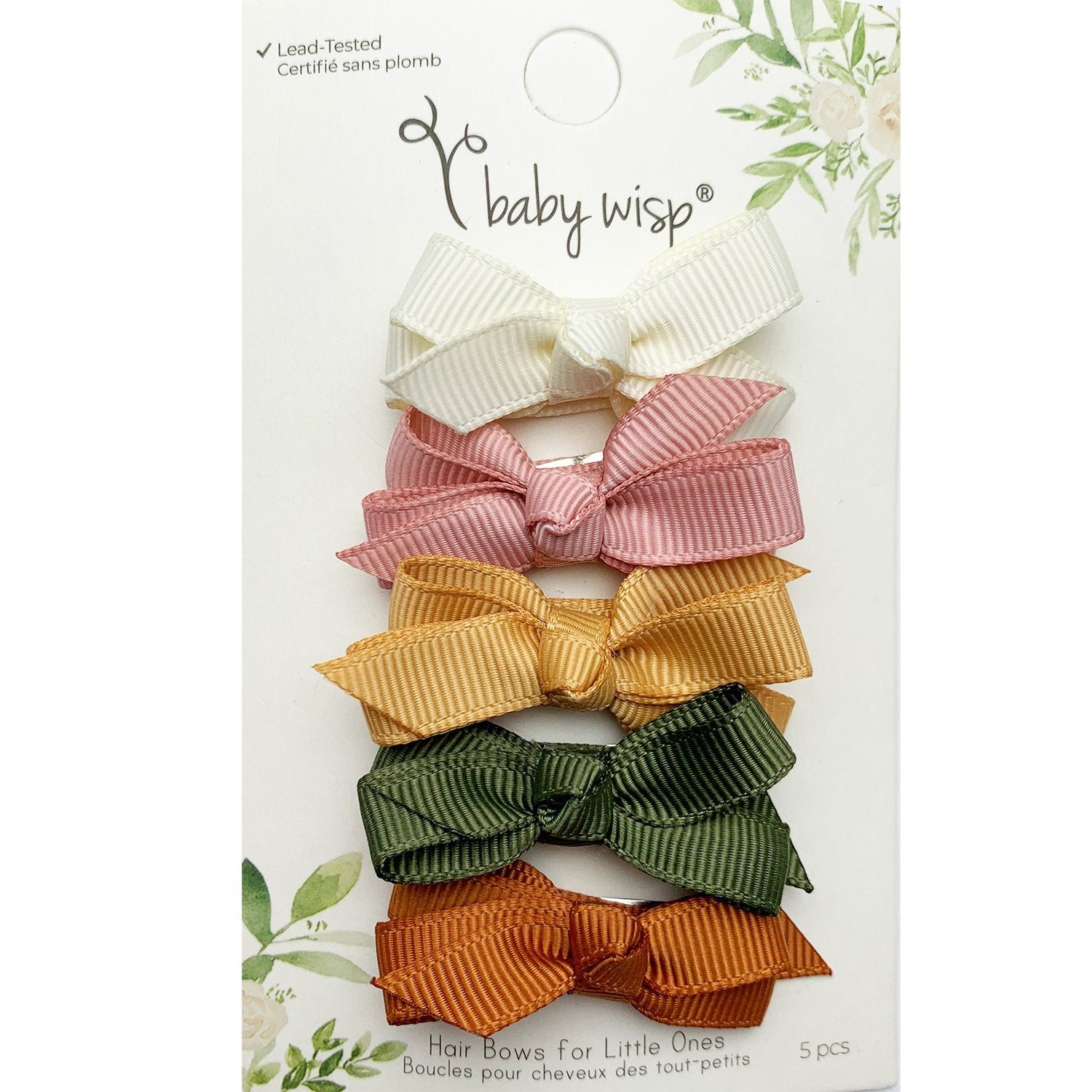 5 Small Snap Chelsea Boutique Bow Collection - Desert Spring Baby Wisp