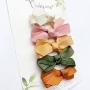 5 Small Snap Chelsea Boutique Bow Collection - Desert Spring Baby Wisp