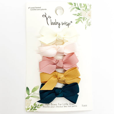 5 Small Snap Chelsea Boutique Bows Gift Set - Enchanted Forest Baby Wisp