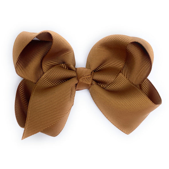 Americana Bow Pinch Clip - Caramel Baby Wisp