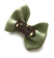 Mini Latch Classic Bow - Soft Pine Green Baby Wisp
