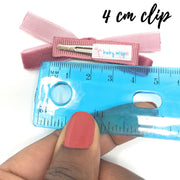 4 pack Velvet Alligator Clips School Girl Tied bows Ponytails Baby Wisp
