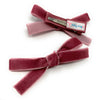 4 pack Spring Set Velvet Alligator Clips- Dainty Ponytail Bows Baby Wisp