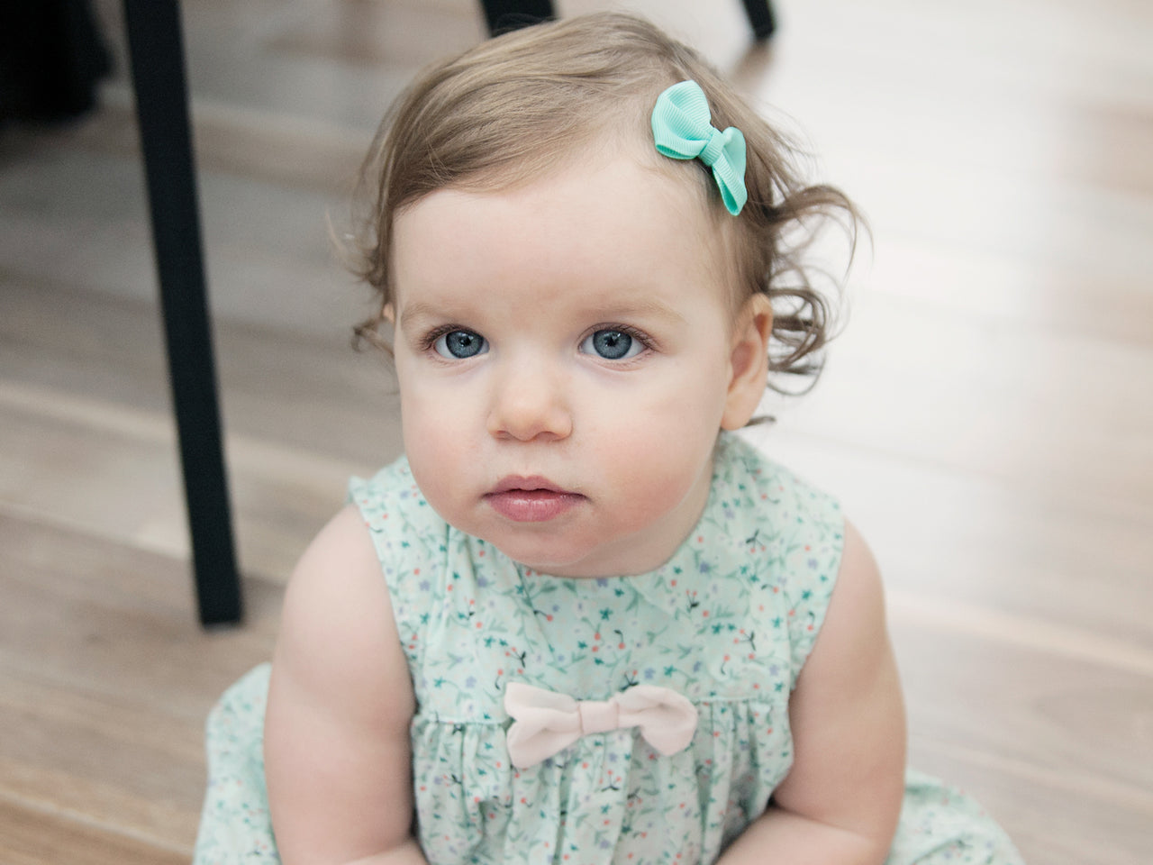 3 Spring Baby Bow Set - Classic Bow and Ribbon Clips Baby Wisp