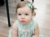 Mini Latch Classic Bow - White Baby Wisp