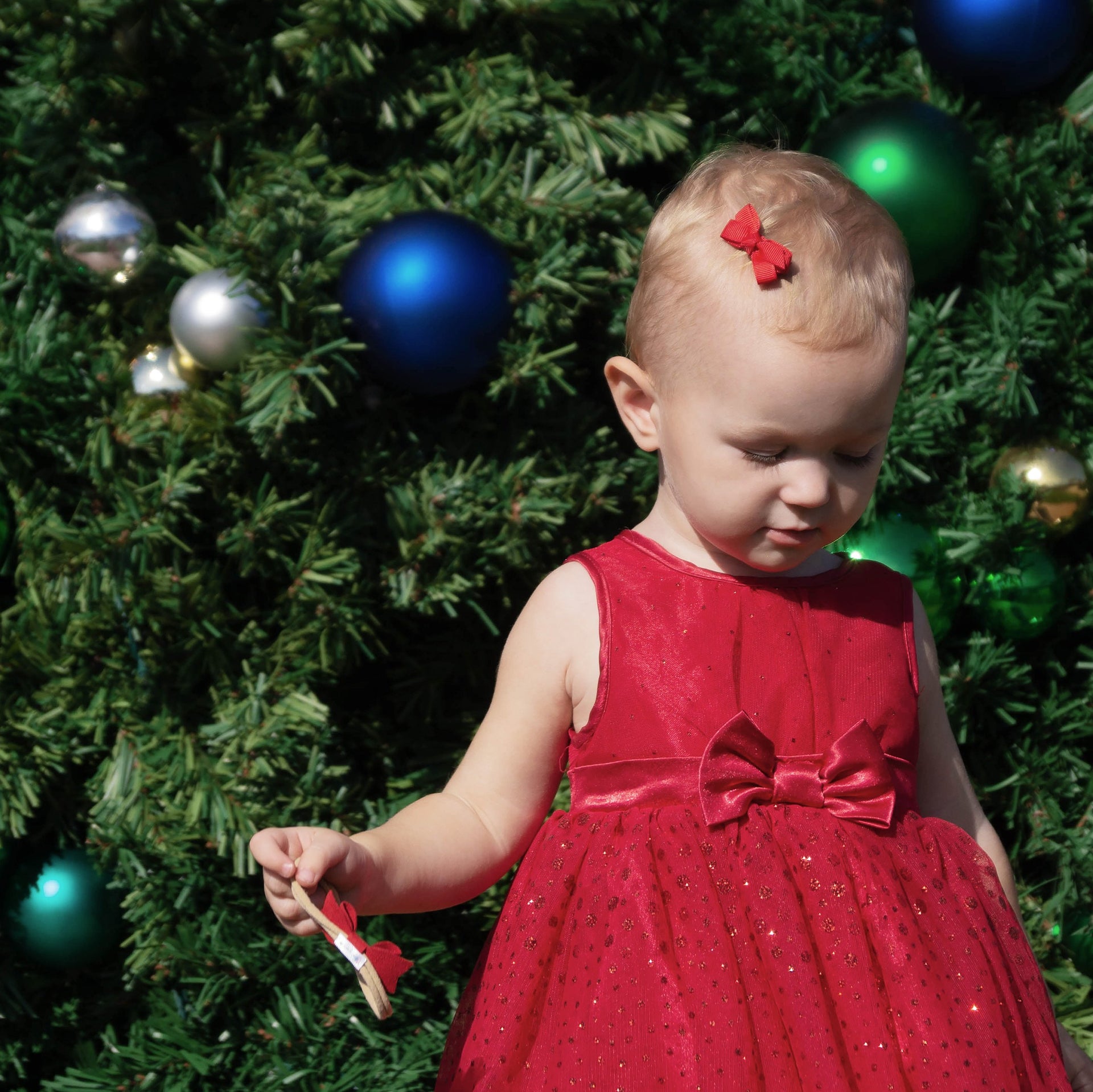 3 Mixed Style Wisp Clips Infant Bows Hair Clips - Holiday Gift Set Baby Wisp