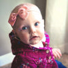 Emma Bow Infant Headbands - White Baby Wisp