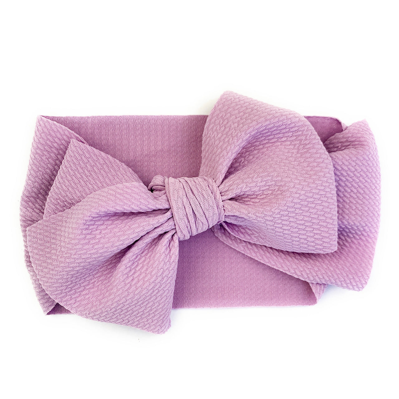 Lana Bow Headband - Extra Wide Infant Headwrap - Lavender Baby Wisp