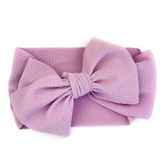 Lana Bow Headband - Extra Wide Infant Headwrap - Lavender Baby Wisp