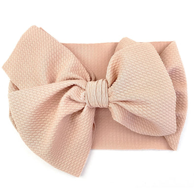 Lana Large Bow Headband - Extra Wide Headwrap - Dusty Pink Baby Wisp