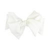Lana Bow Headband - Extra Wide Headwrap - White Baby Wisp
