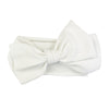 Lana Bow Headband - Extra Wide Headwrap - White Baby Wisp