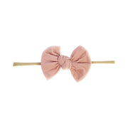 Knotted Bow - Skinny Nylon Headband Baby Wisp