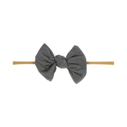 Knotted Bow - Skinny Nylon Headband Baby Wisp