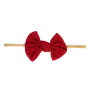 Knotted Bow - Skinny Nylon Headband Baby Wisp
