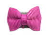 Mini Latch Tuxedo Grosgrain Bow - Magenta Garden Rose Baby Wisp