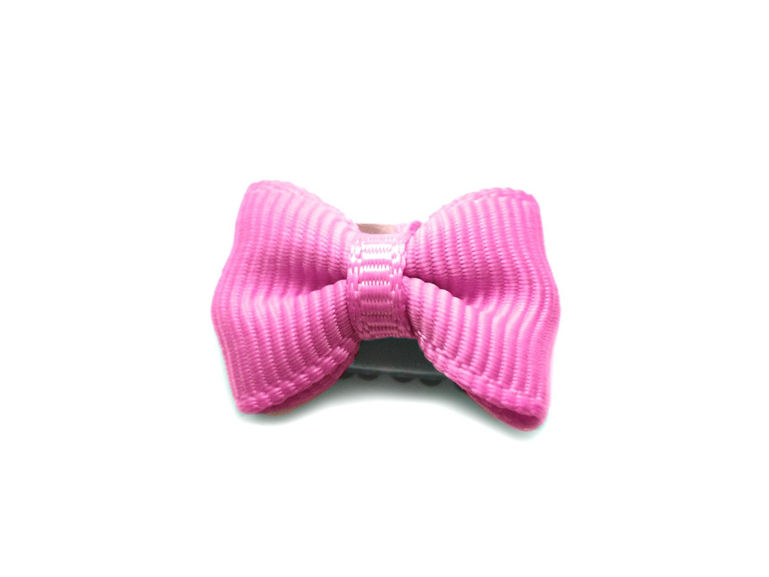 Wee Ones Mini Grosgrain Girls Hair Bow on A Soft Elastic Baby Band LT Pink / Newborn (0-6 Months)