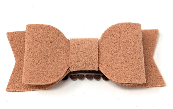 Medium Wisp Clip - Billie Jean Faux Suede Bow Baby Wisp