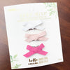 3 Mini Latch Wisp Clip Faux Suede Bows Gift Sets Baby Wisp