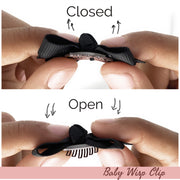 3 Mixed Style Mini Wisp Clips Infant Bows Hair Clips - Holiday Gift Set Baby Wisp