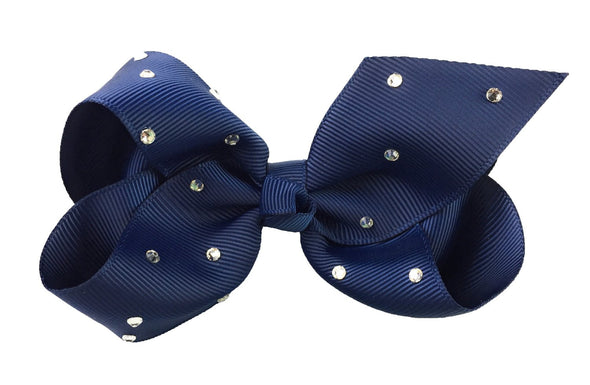 Americana 4 Inch Bow Pinch Clip - Sparkle Baby Wisp