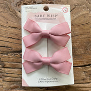 Sandra- 2 Pigtail Bows- Alligator Hair Clip Baby Wisp